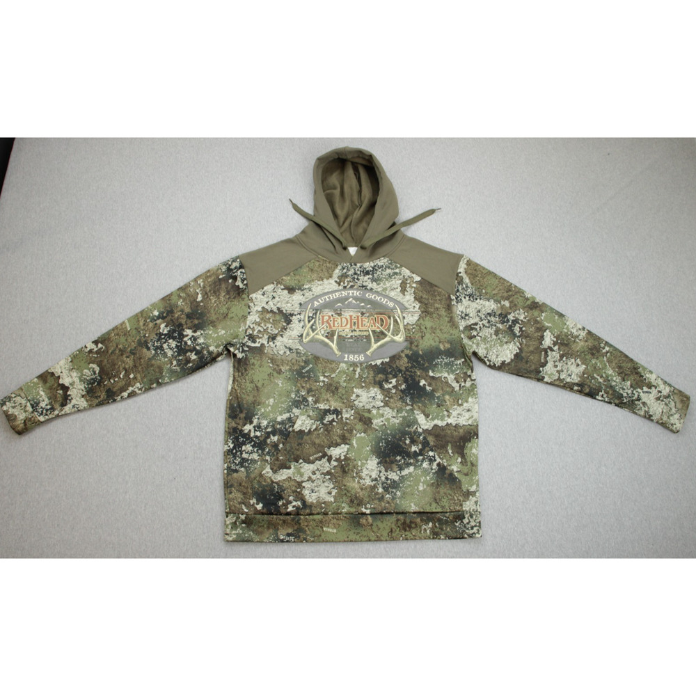 Red Head Hoodie‎ Mens Medium Fleece Lined Pullover Camo Outdoor Logo